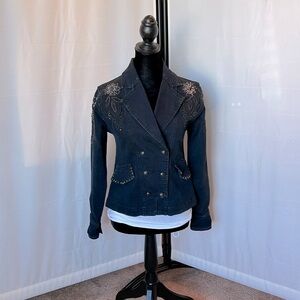 Brazil Roxx Embroidered and Studded Denim Jean